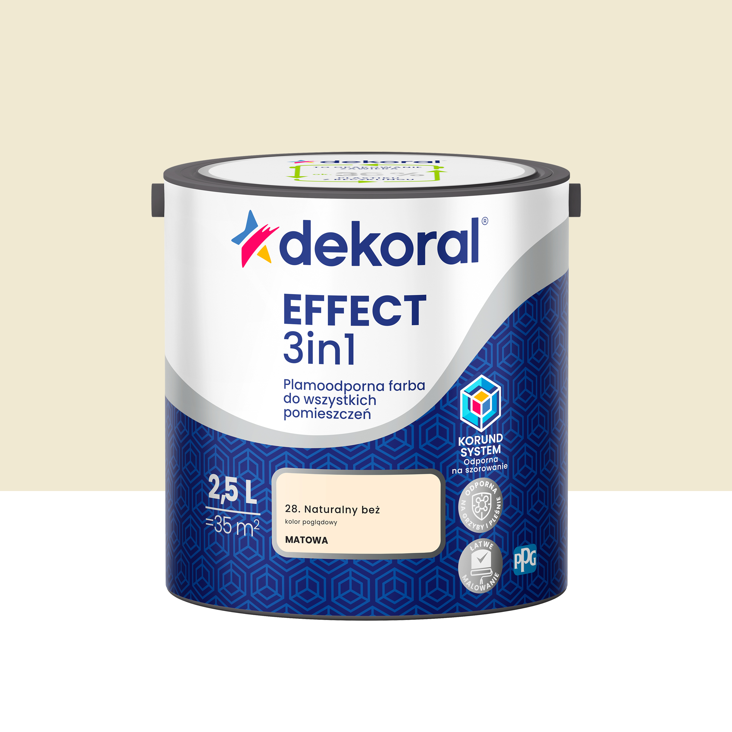 Farba Dekoral Effect 3w1 Naturalny beż 2.5 l