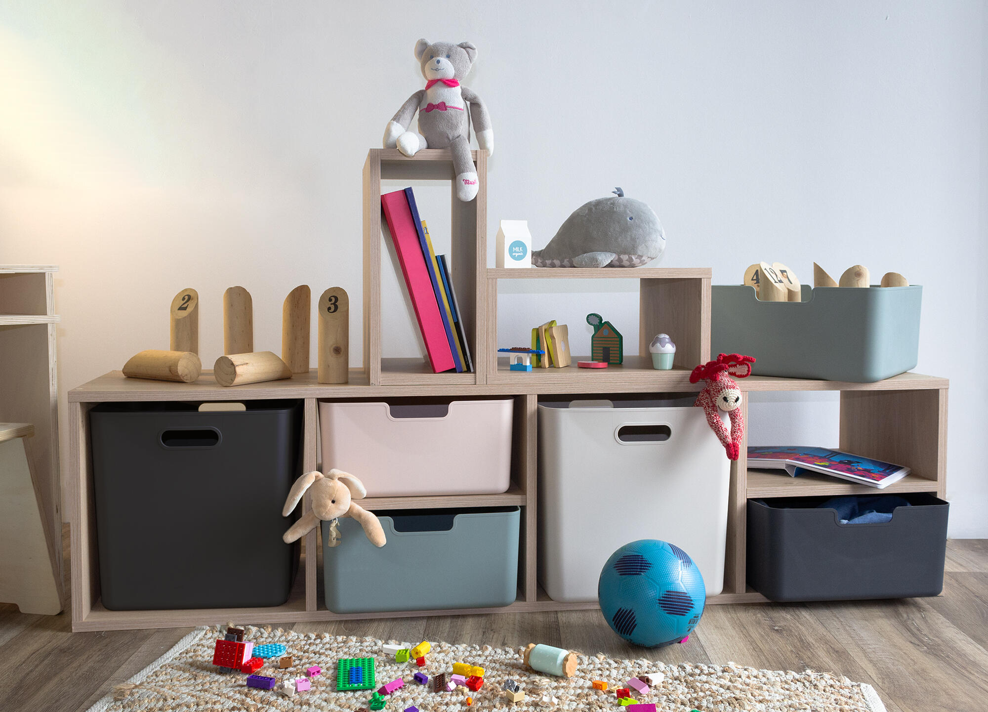 Panier gris H.31 x l.31 x P.31 cm - 3