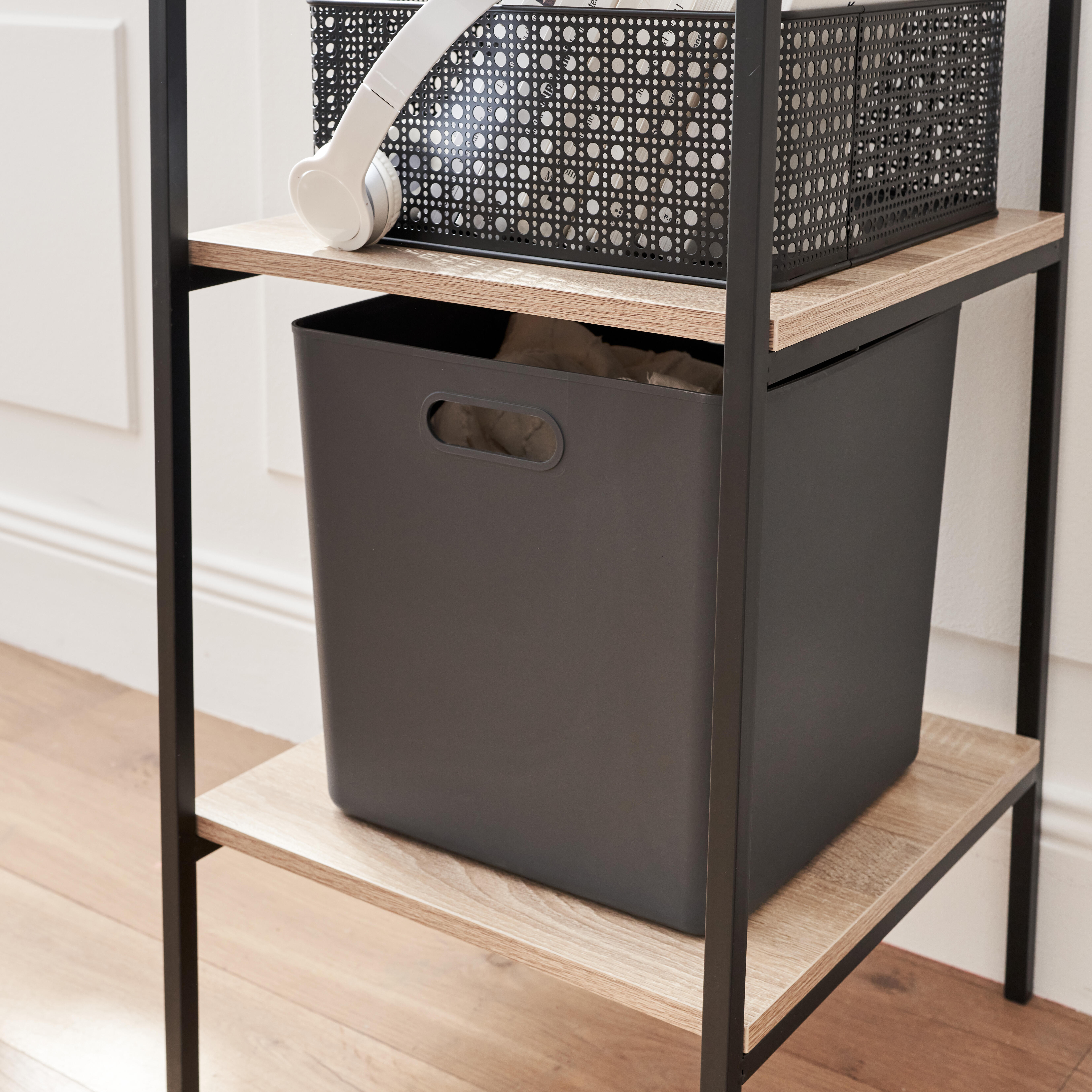 Panier gris H.31 x l.31 x P.31 cm - 2