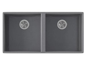 Fregadero multifunción de granito negro metalizado, 76 x 47 cm, fregadero  de 1 seno + kit de desagüe + accesorios, fregadero encastrable de Primagran