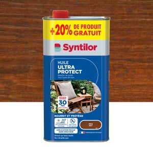 Huile pour bois extérieur SYNTILOR Ultra protect teck mat 1L+20% gratuit