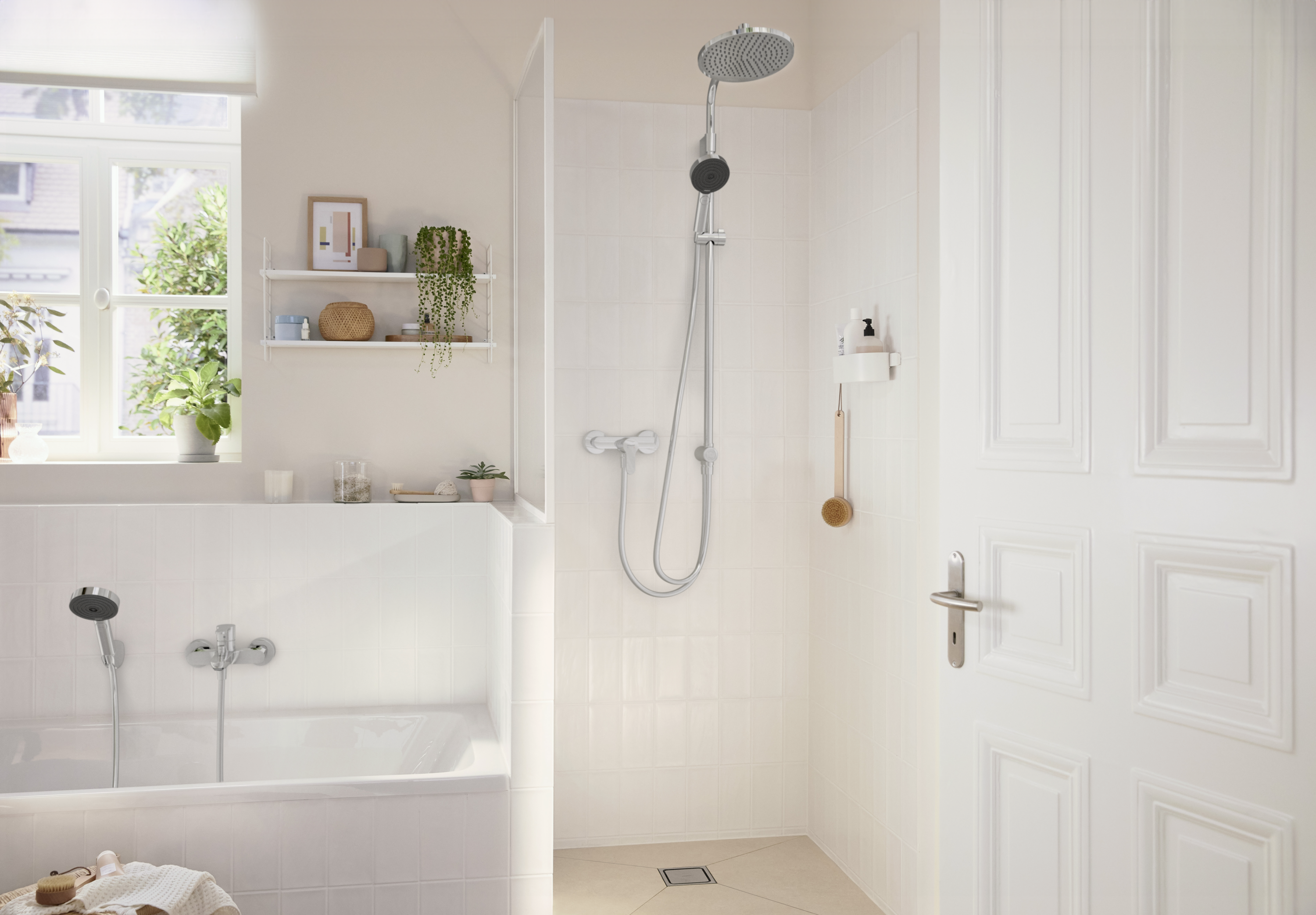 Rubinetto esterno doccia Stamis S aerato monocomando Hansgrohe, cromo lucido - 2