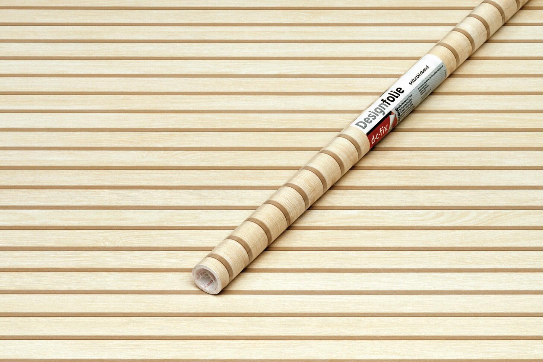 Revestimiento adhesivo mural  beige  Listones De Madera de 0.45 x 2m - 4