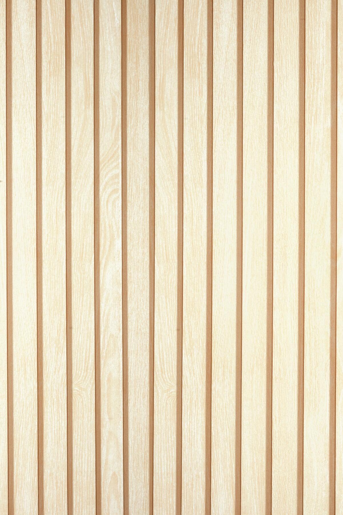 Revestimiento adhesivo mural  beige  Listones De Madera de 0.45 x 2m - 5