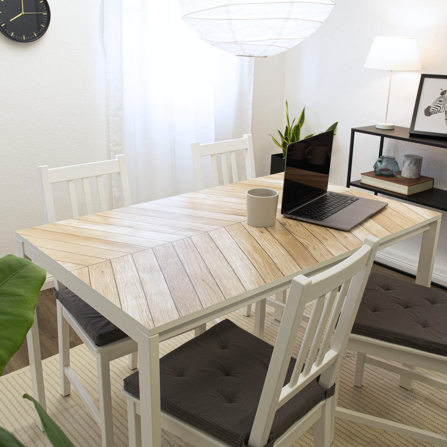 Revestimiento adhesivo mural  beige  Madera Espiga de 0.675 x 2m - 2