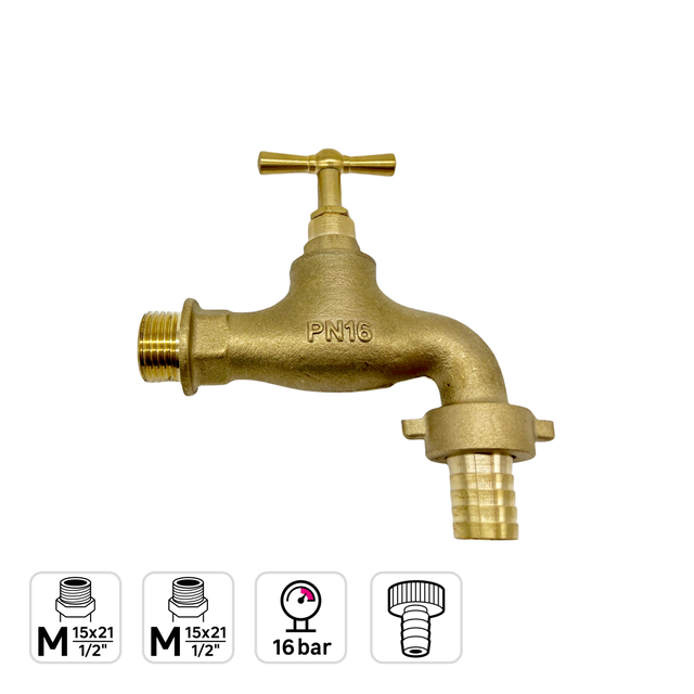 Valve sphérique, mâle 15 x 21 mm / mâle 15 x 21 mm, EQUATION