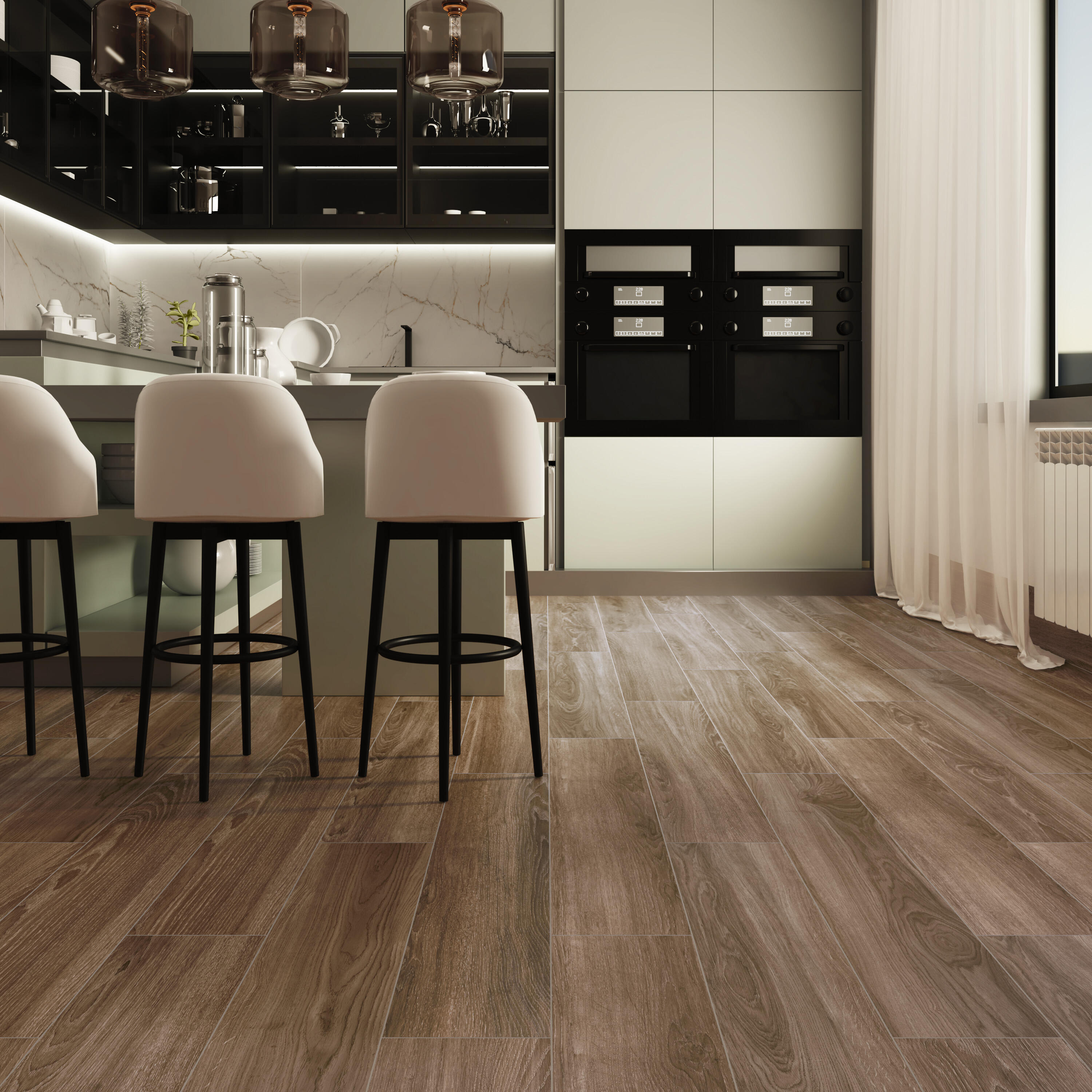 Suelo porcelánico aren efecto madera terra 120x19.5 cm c1 pamesa