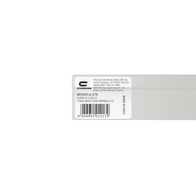 Binario per tapparella avvolgibile STANDERS SD3301.A.270 in alluminio 27 x 20 mm