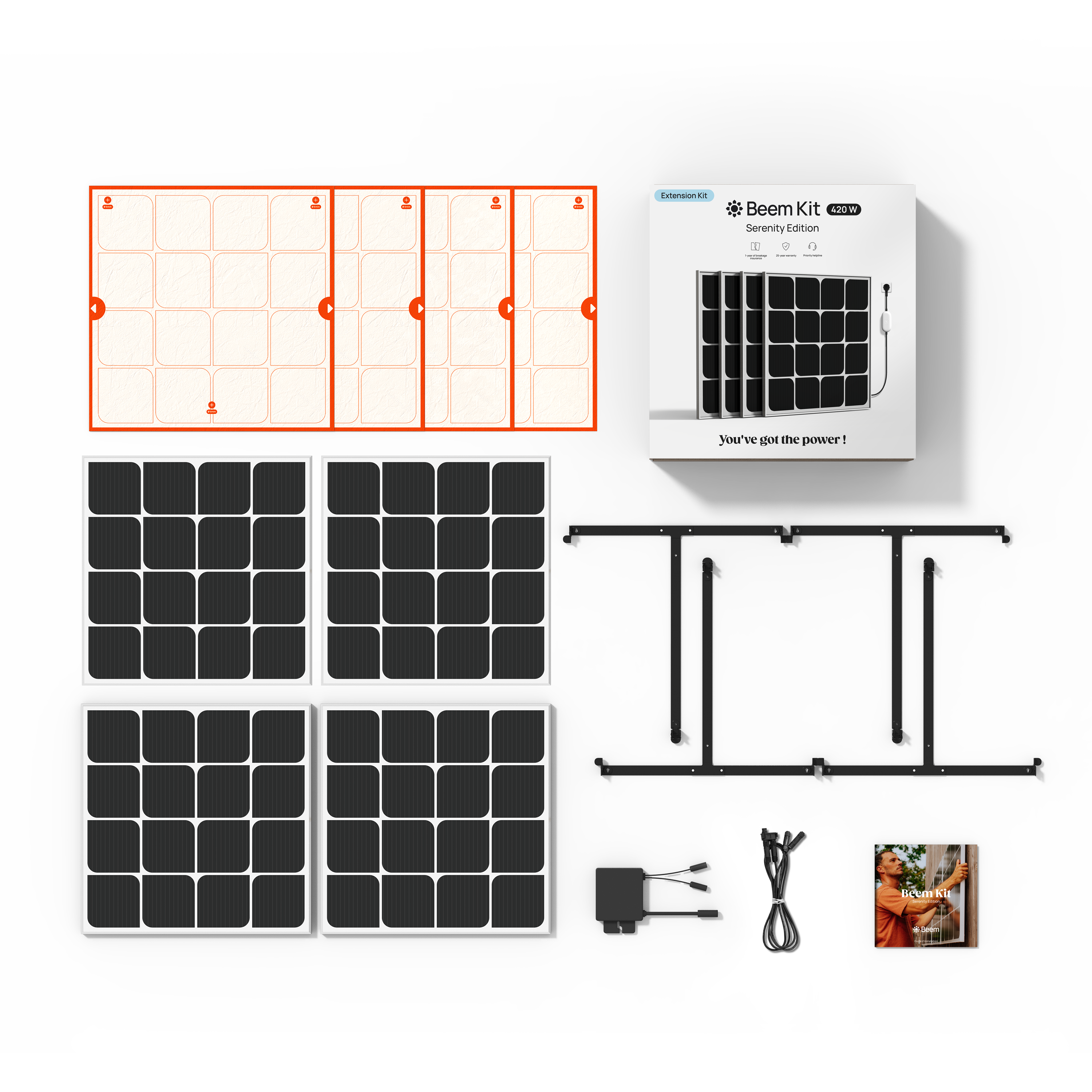 Kit fotovoltaico de extensão BEEM 420W com fixação na parede - 11
