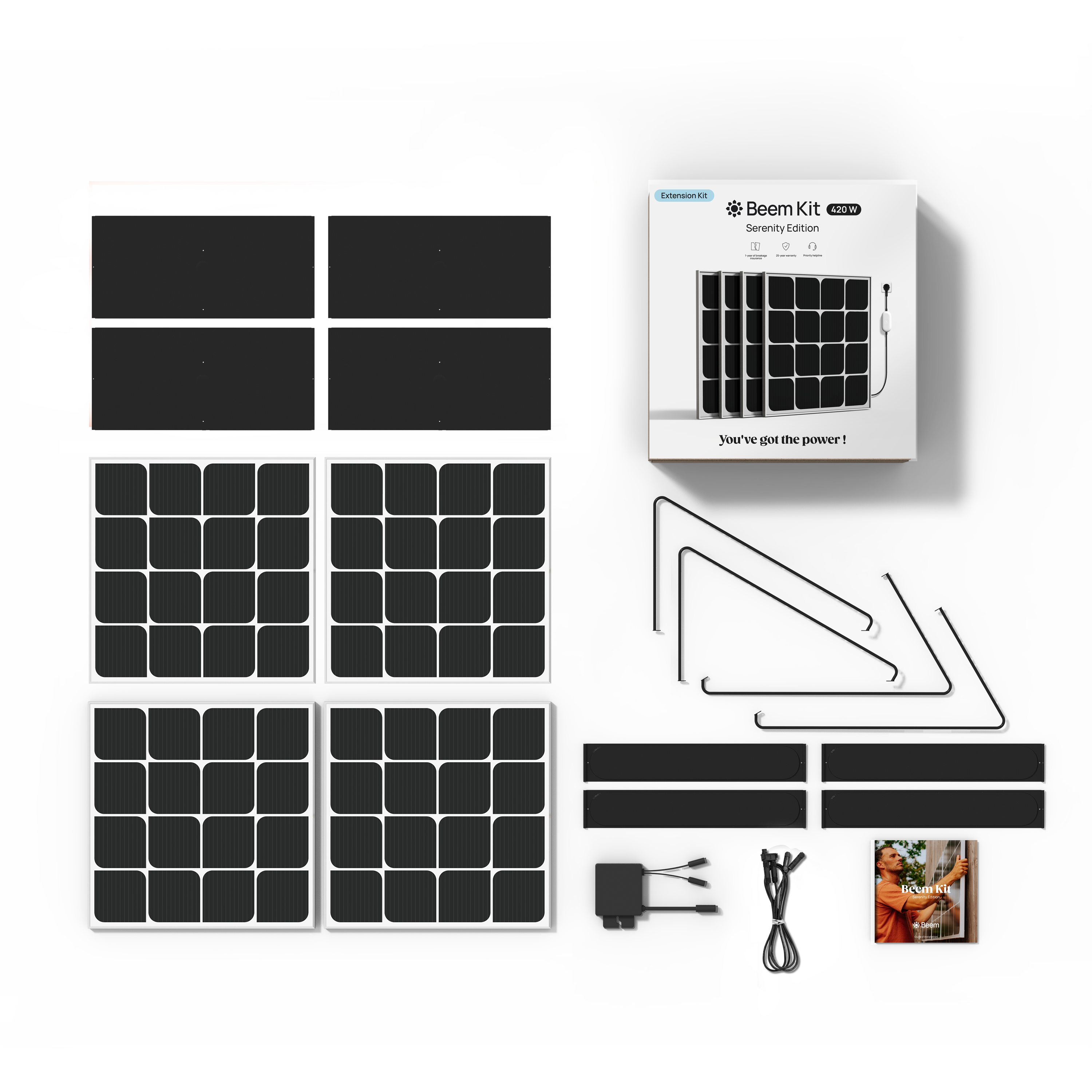 Zestaw rozszerzający paneli fotowoltaicznych 420Wc naziemny do Beem Kit Serenity Edition - 3