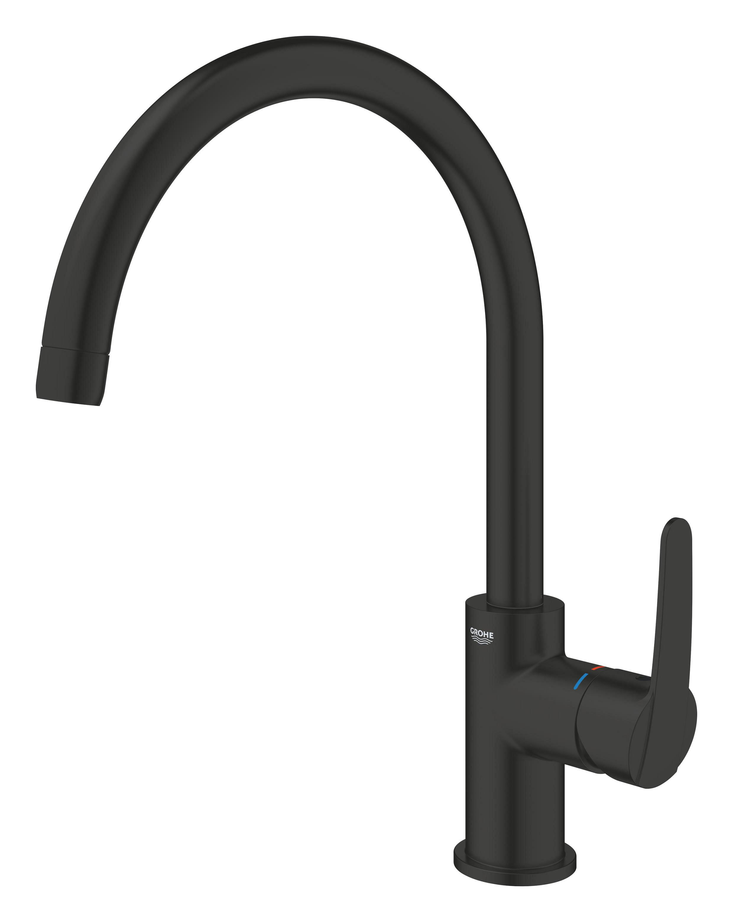 Mitigeur de cuisine noir, GROHE QuickFix, Start Clova Haut noir - 3
