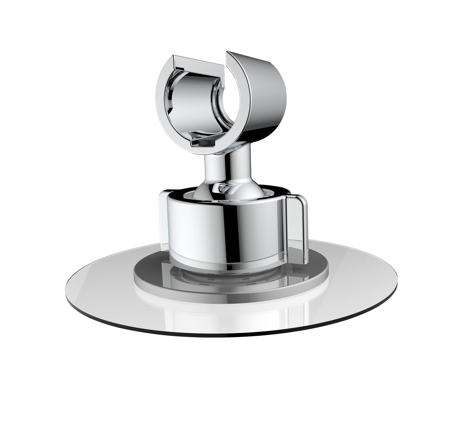 Support mural de douche chrome Liberta sans perçage 360° WENKO - 3