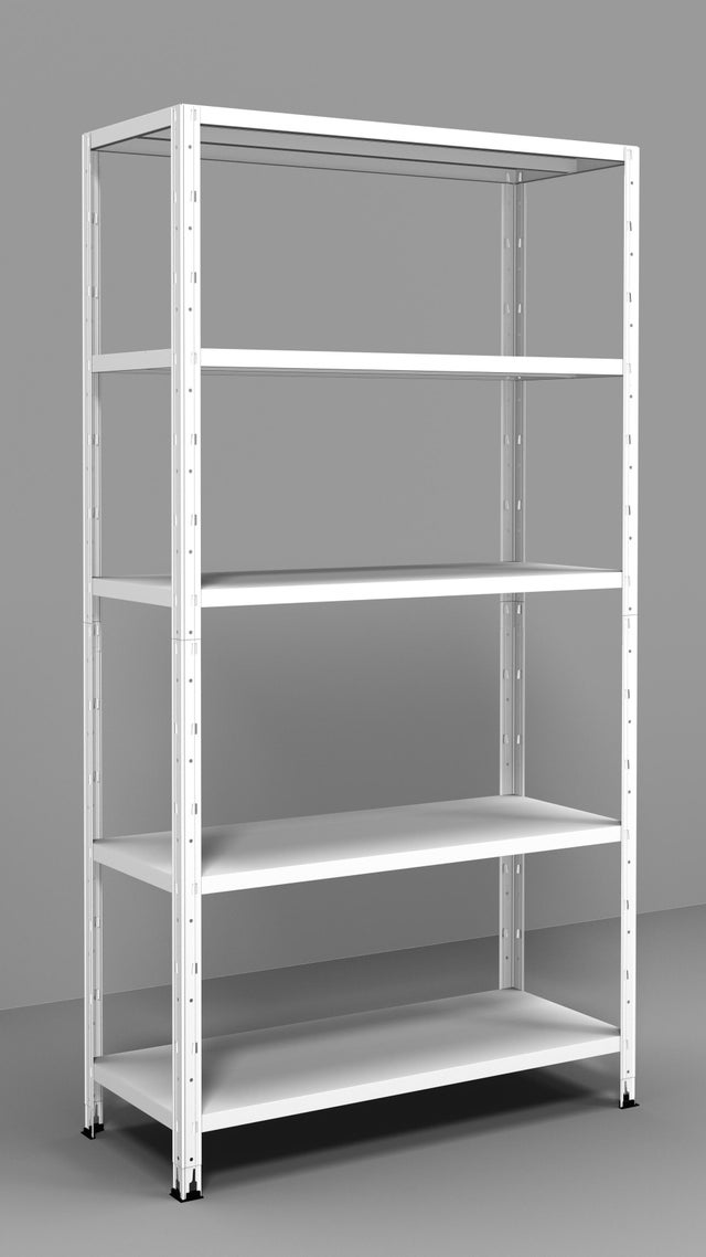 Scaffale in kit 5 ripiani Crosser L 90 x P 40 x H 180 cm bianco, portata per ripiano 80 kg