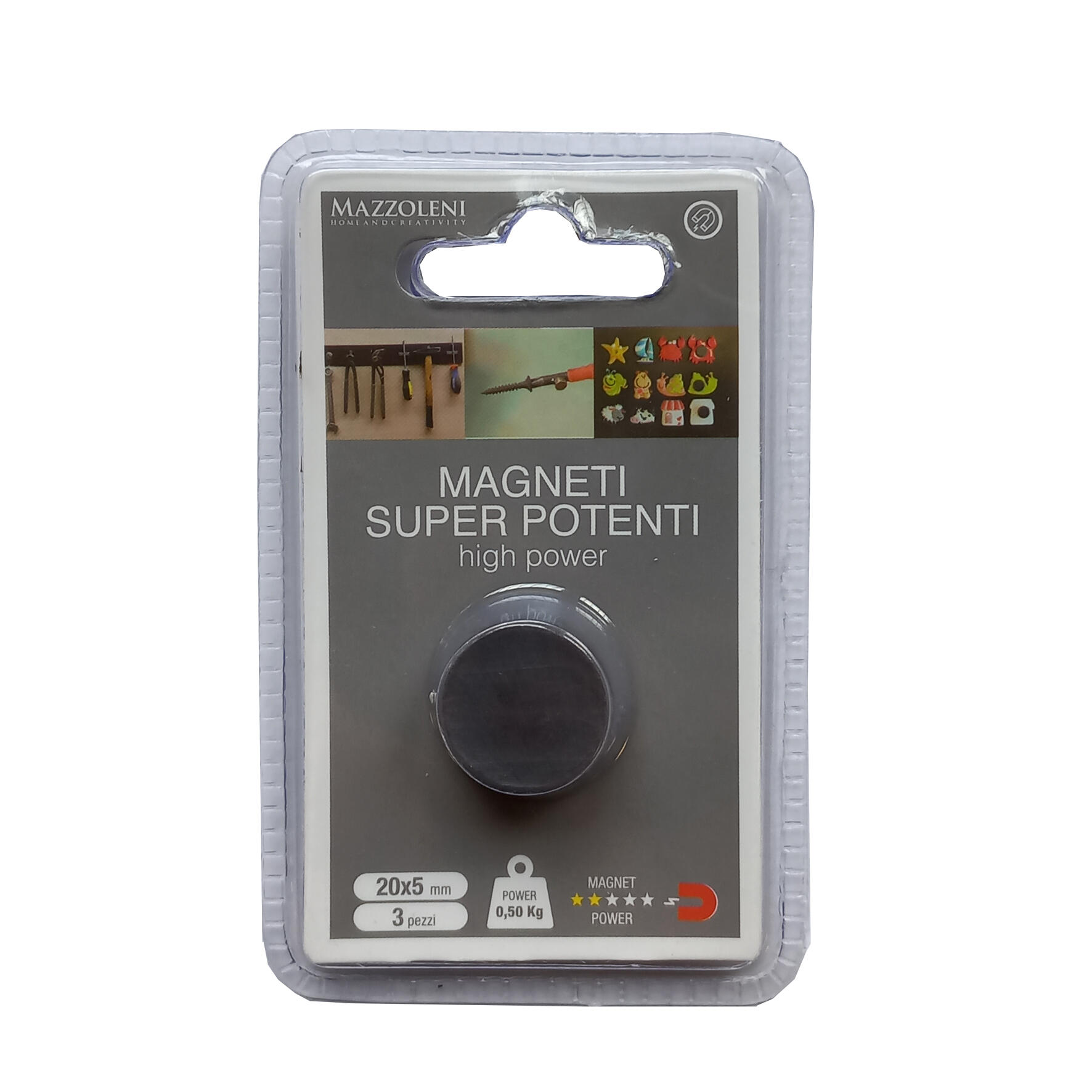 Magnete in alluminio nero SP 5 x 20 mm 3 pezzi | Leroy Merlin