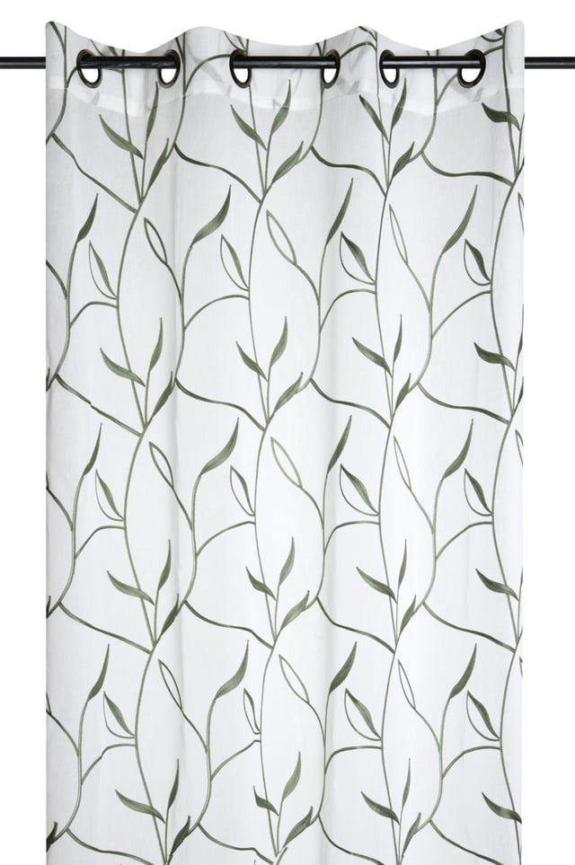 Voilage tamisant, Acanthe, blanc H.260 x l.140 cm