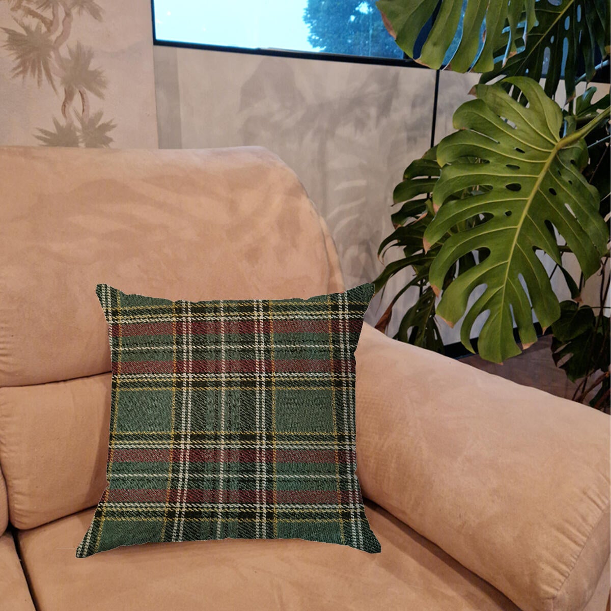 Cuscino Scozzese Lian verde 50 x 50 cm - 2