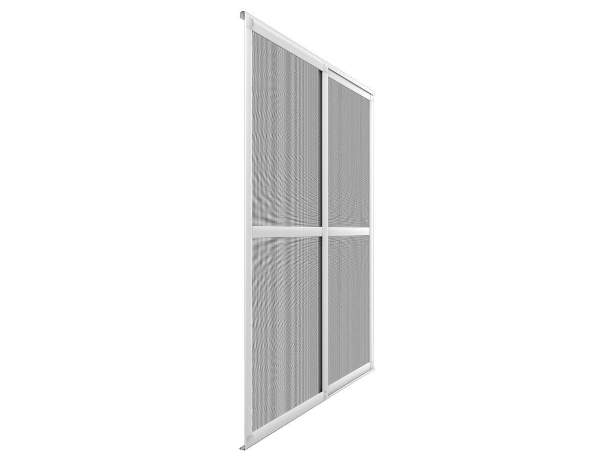 Mosquitera corredera aluminio blanco para puerta tela fibra de vidrio 240x240cm
