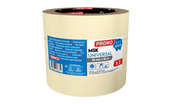 Nastro per mascheratura GEKO MSK Universal 50 m x 30 mm multisuperficie , 3 pezzi