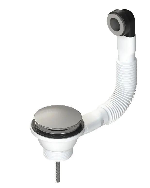 Piletta Per Lavello OMP TEA Senza Troppopieno – Altezza 35 Mm, Ottone Cromato, Tipo Clicker