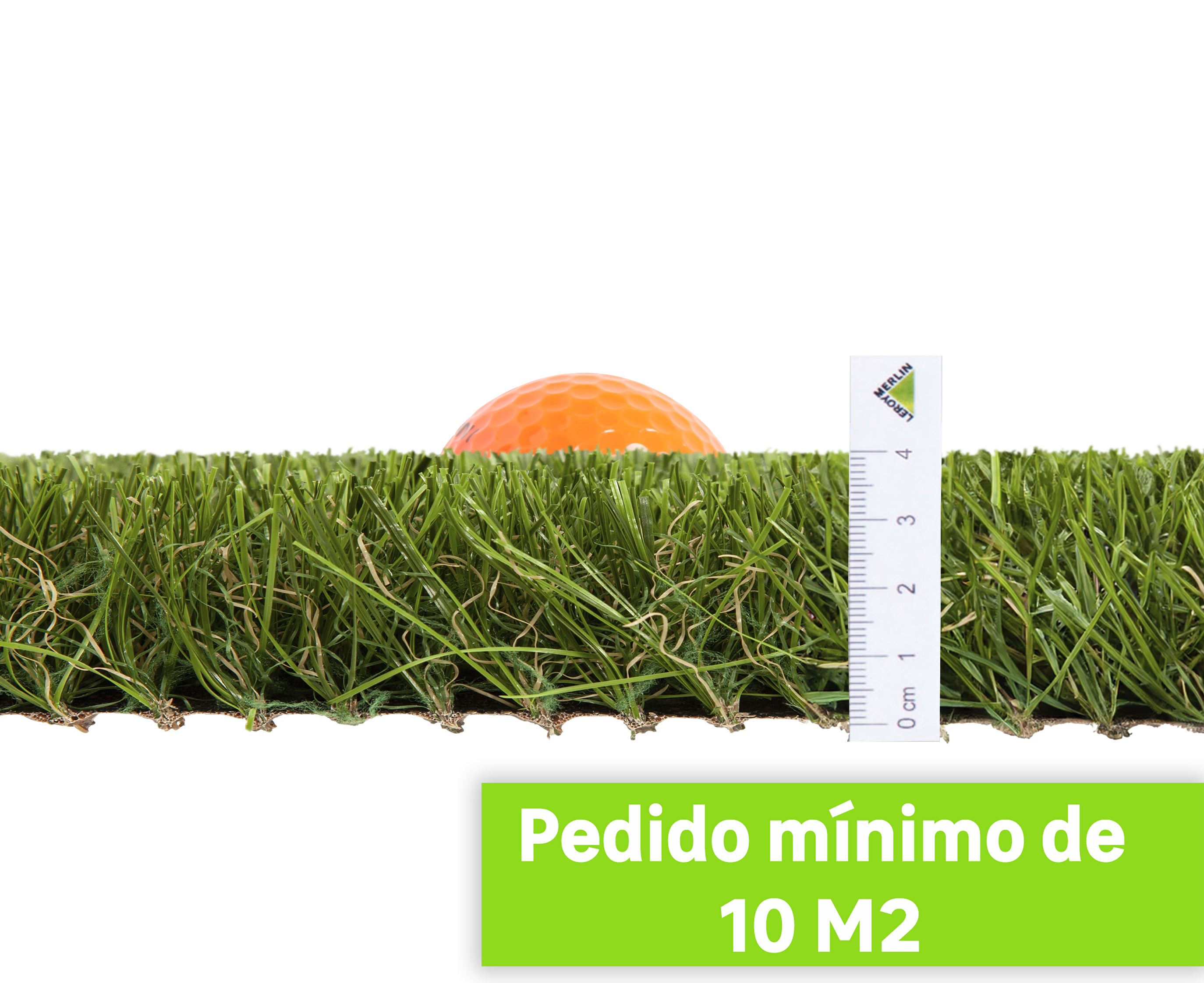 Césped artificial bernia 2m 40 mm de altura de fibras y 14700 puntadas m²