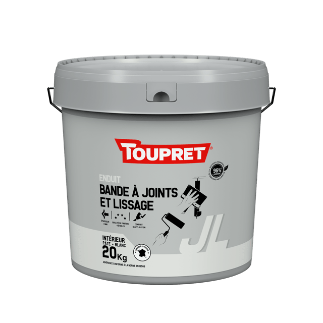 Enduit pour bande à joint en pâte TOUPRET blanc 20 kg