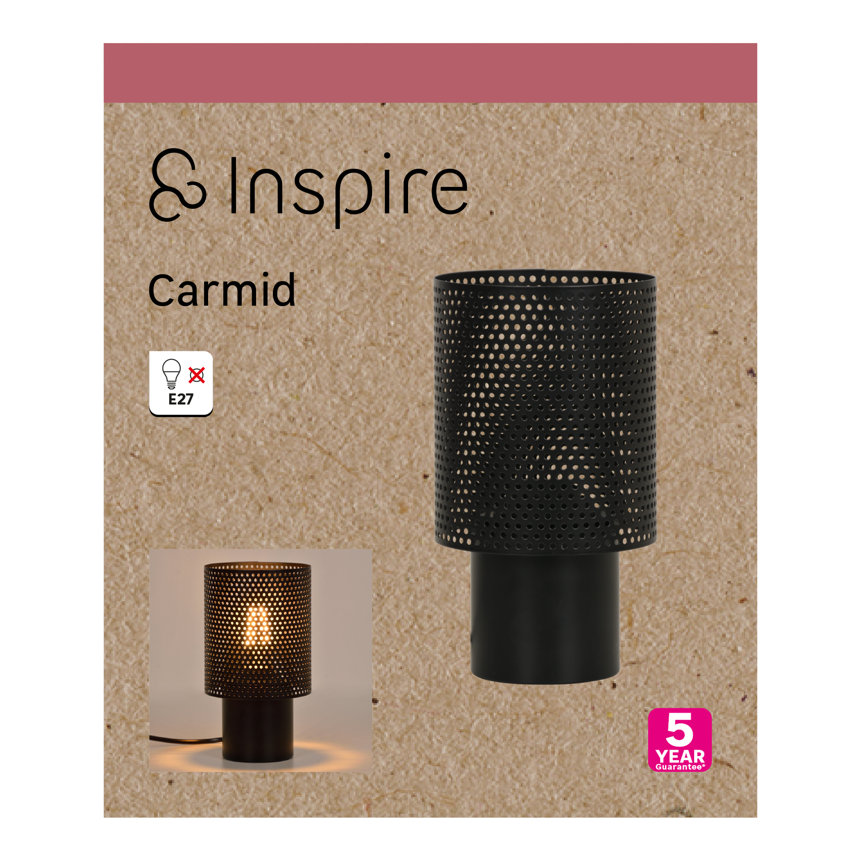 Lampe Carmid, fer, noir, H.21.2 cm INSPIRE, E27 - 11