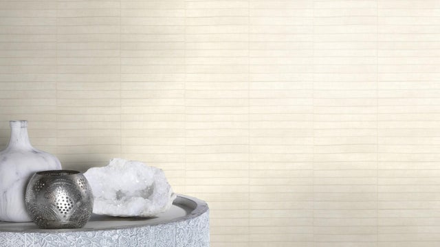 Papier peint intissé Imitation cuir écru