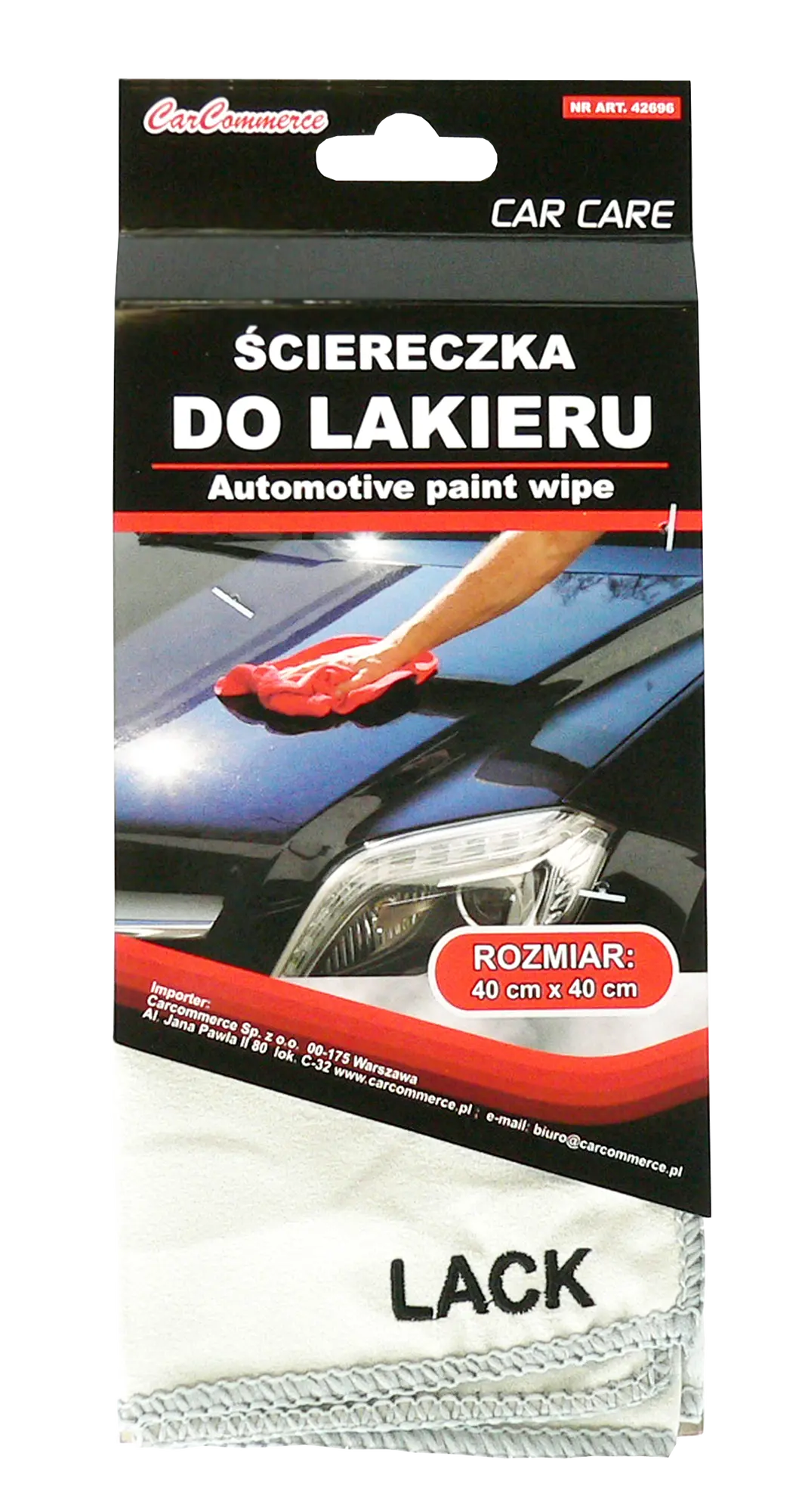 Ściereczka do lakieru z mikrofibry 40 x 40 cm Carcommerce