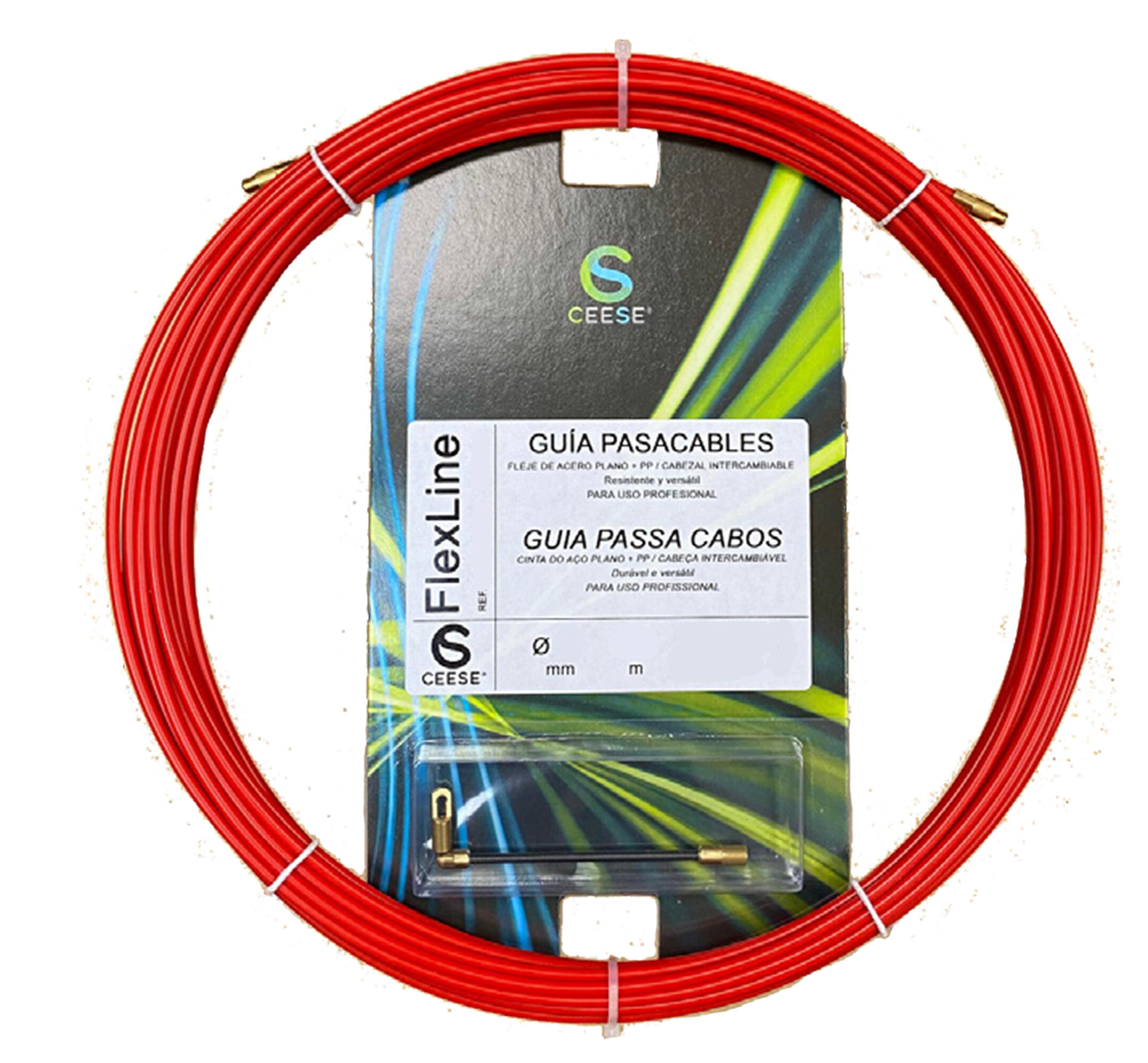 Guía pasacables de acero de 4mm 15 m