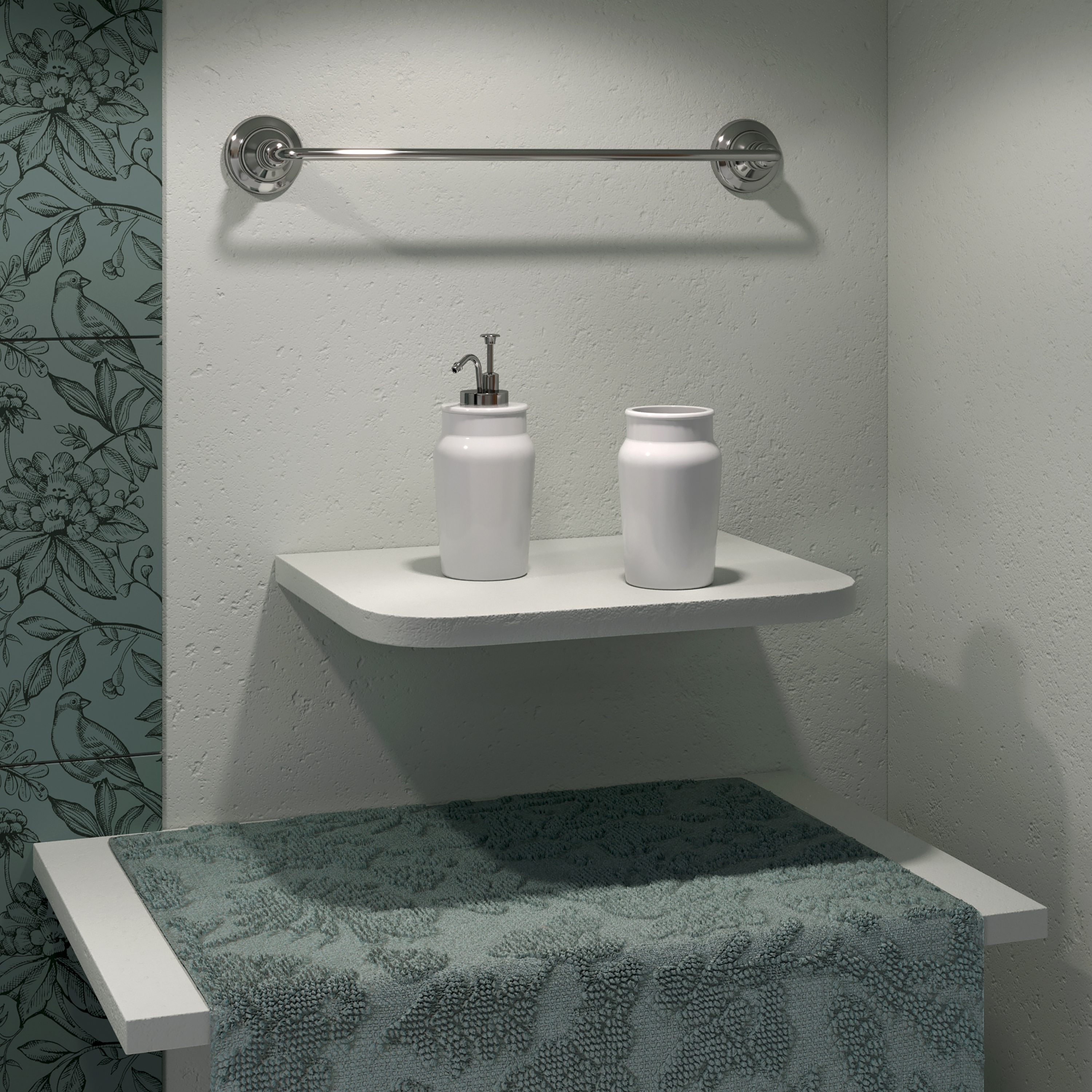 Wieszak na ręczniki Charm 49.9 cm chromowany Sensea - 8