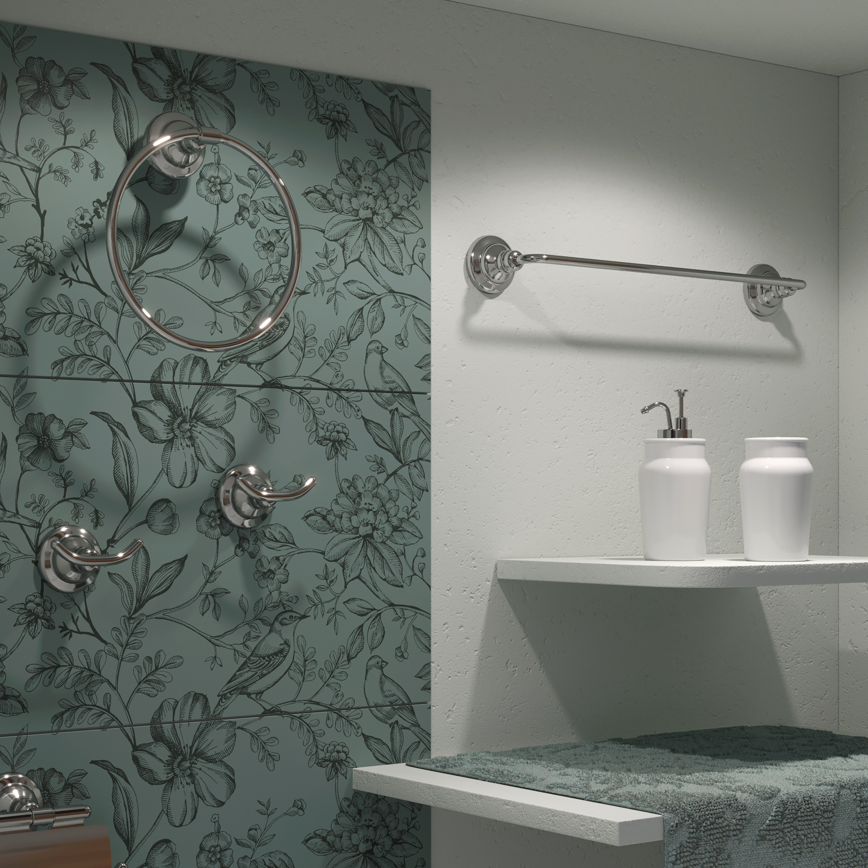 Patère à visser gris / argent Charme SENSEA - 5