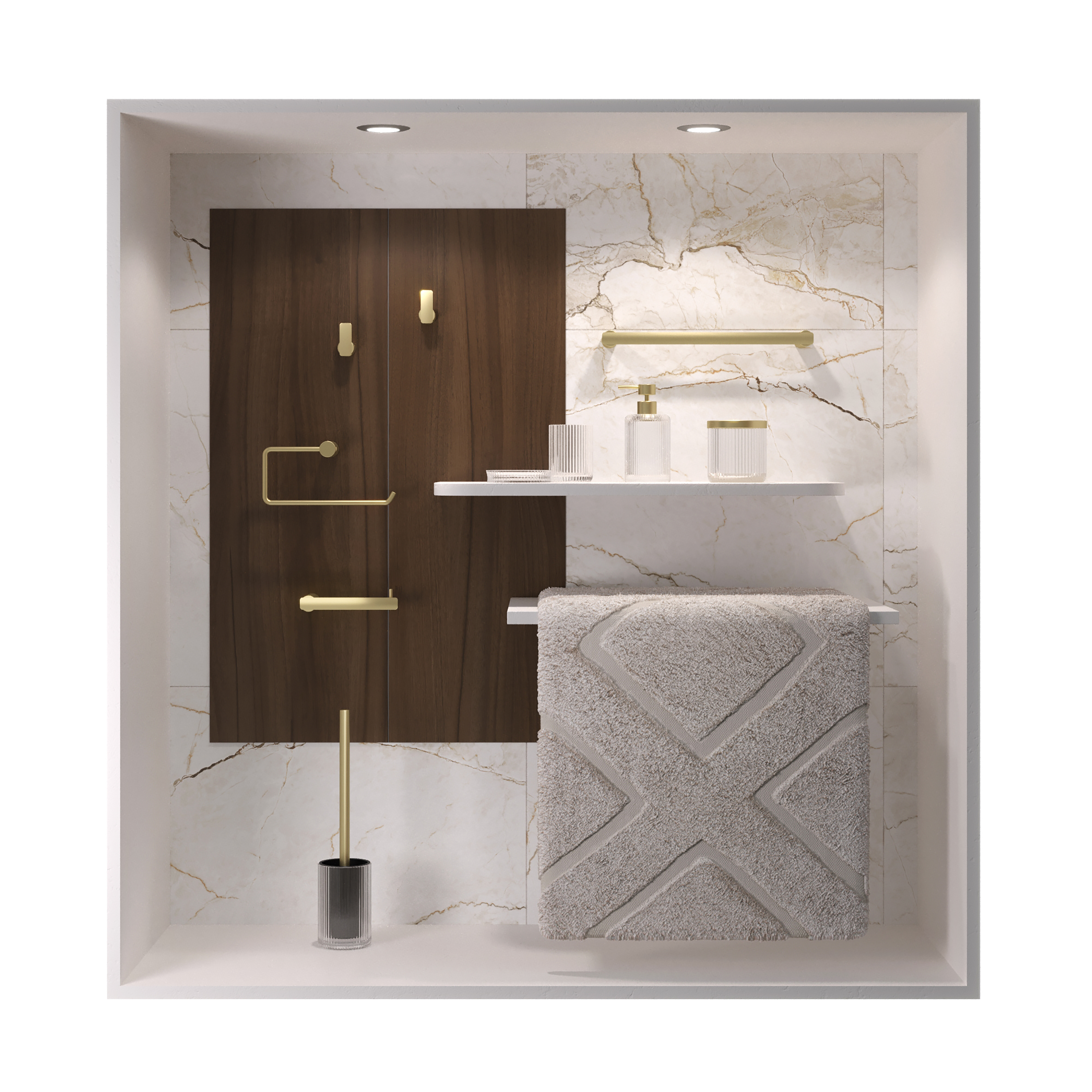 Tapis de bain l.50 x L.90 cm beige Gatsby SENSEA - 7