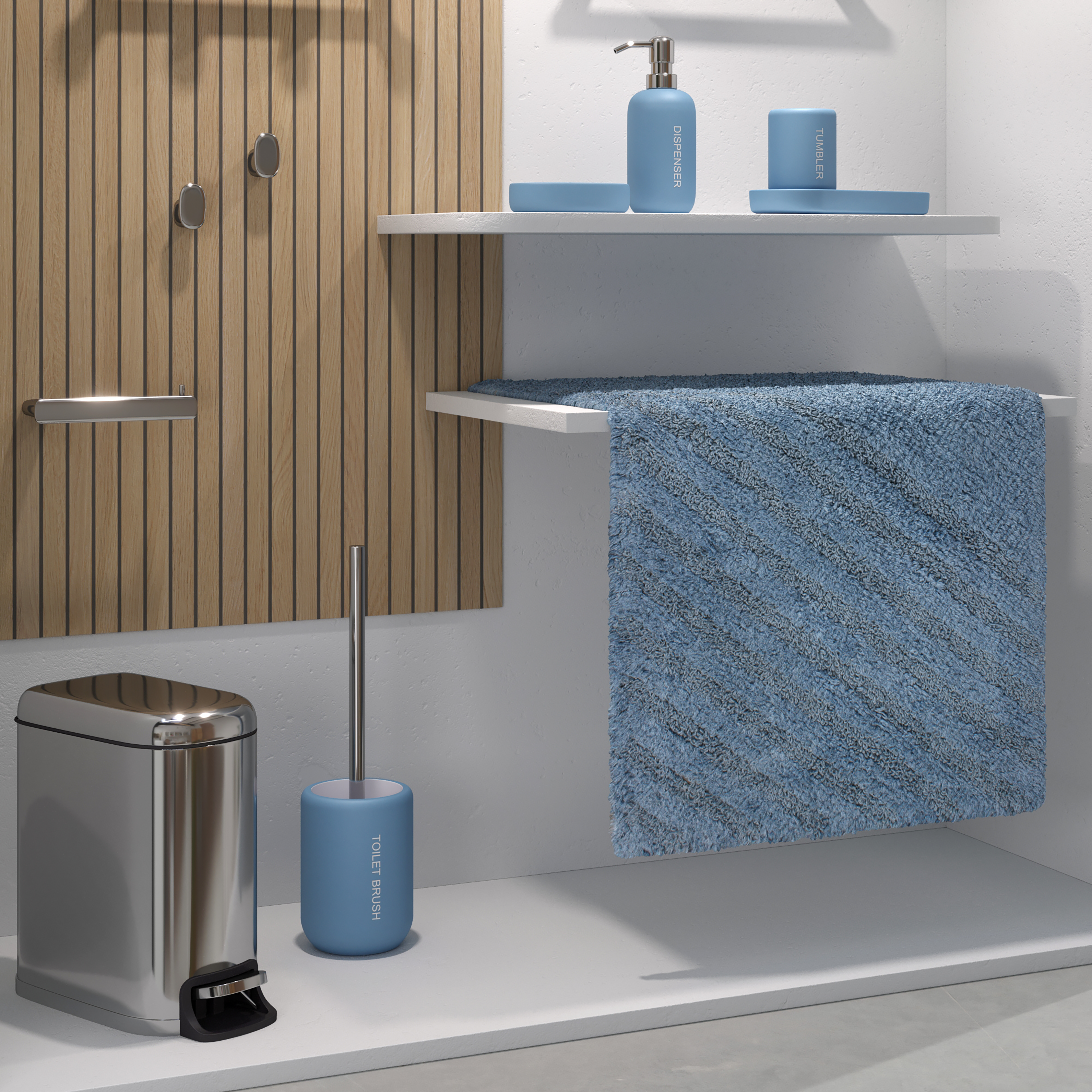 Balde de lixo 30,7x14,4x29 cm cromado Sensea Remix Slim - 13