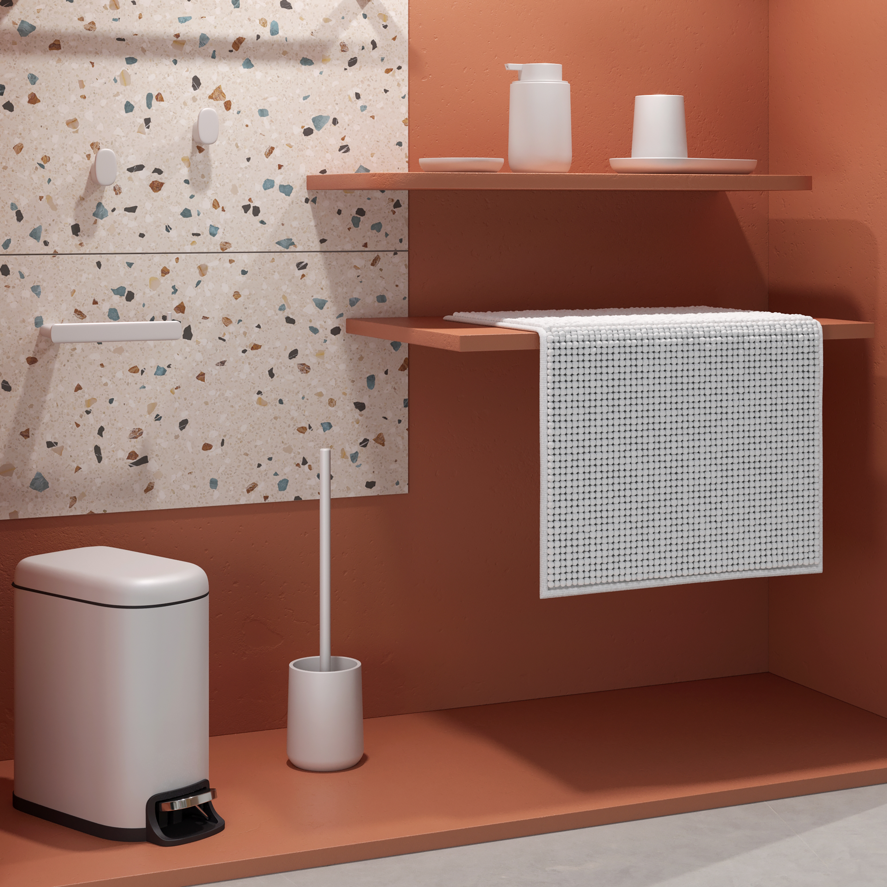 Balde de lixo 30,7x14,429 cm branco Sensea Remix Slim - 14