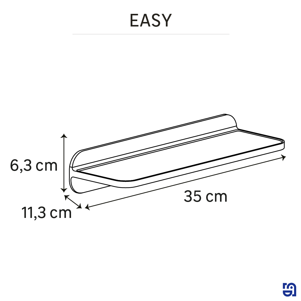 Etagère de salle de bains Easy blanc l.35 - 5