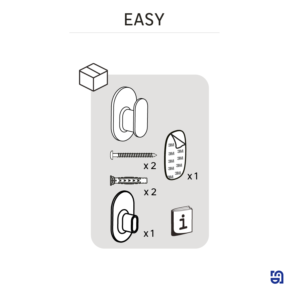 Patère à visser blanc Easy SENSEA - 6
