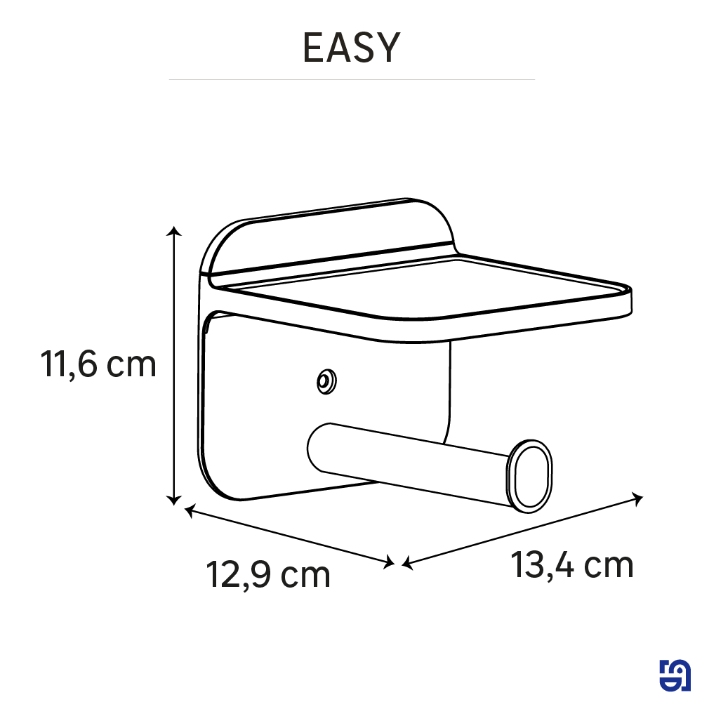 Dérouleur papier WC Easy à visser / à coller blanc - 6