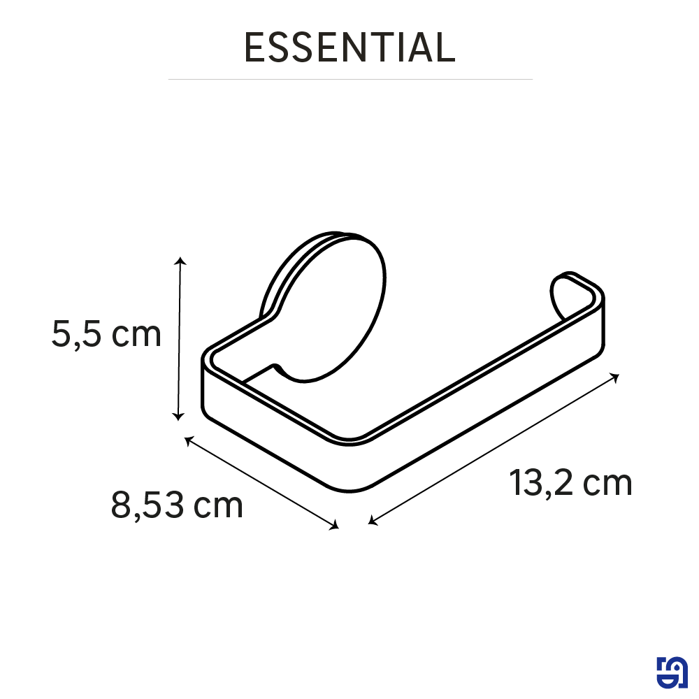 Dérouleur papier WC Essential à visser / à coller argent - 5
