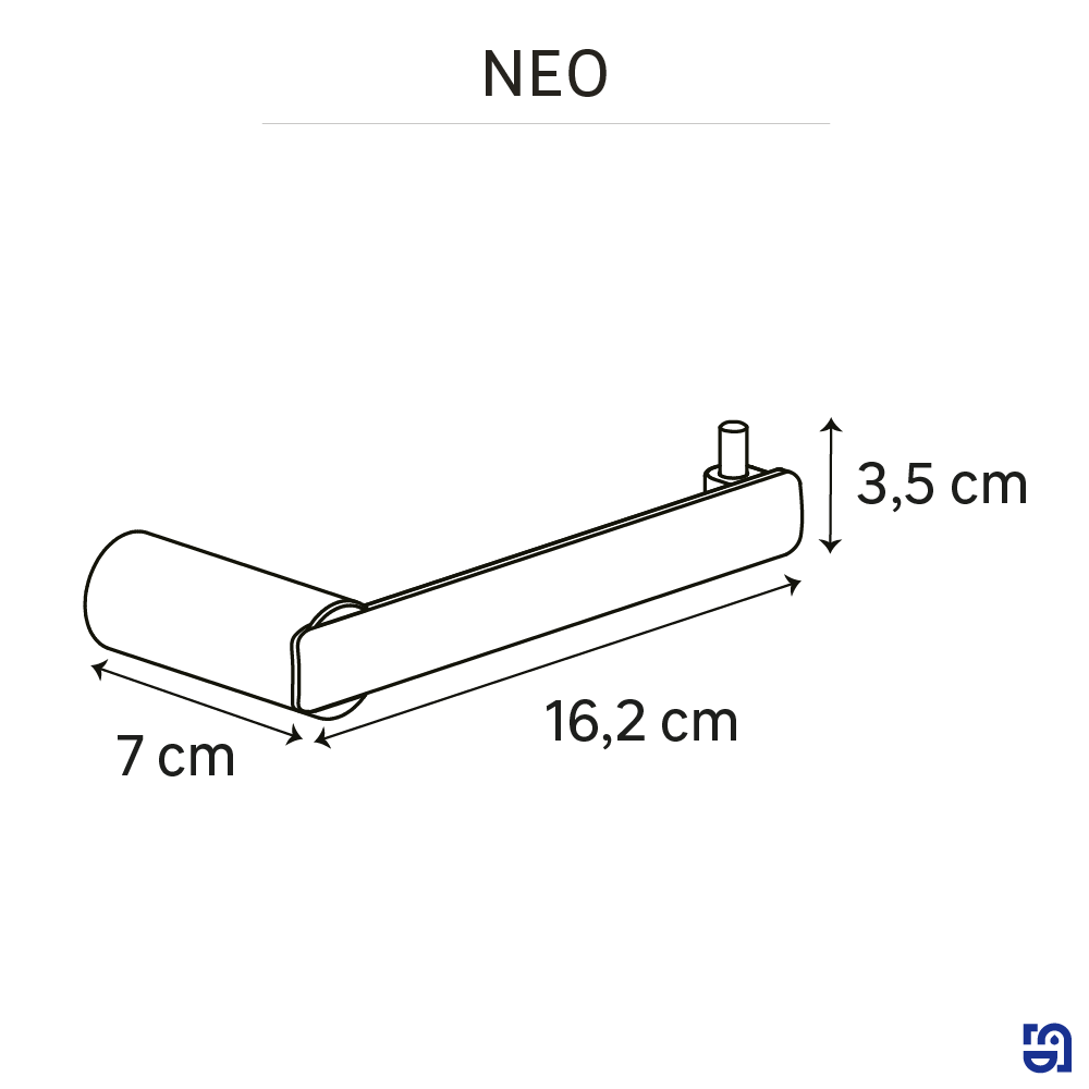 Dérouleur papier WC Neo à visser or - 6