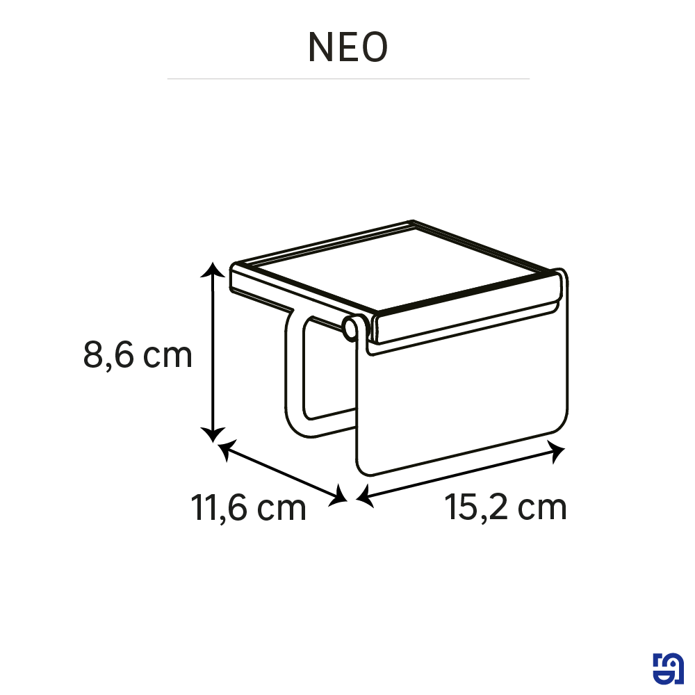 Dérouleur papier WC Neo à visser noir - 6