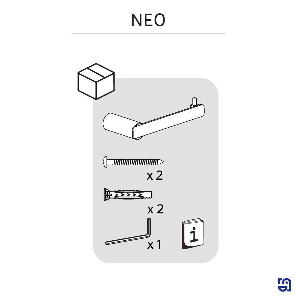 Dérouleur papier WC Neo à visser or - 7