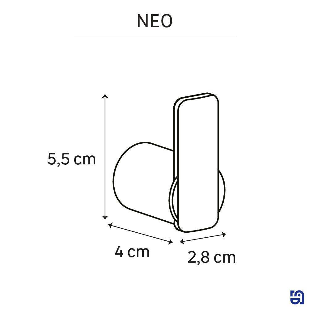 Patère à visser jaune / doré Neo SENSEA - 6