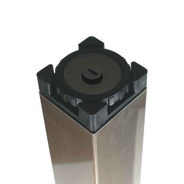 Gamba per mobili regolabile REI 2-412E.22 in acciaio nichel satinato H 110 cm