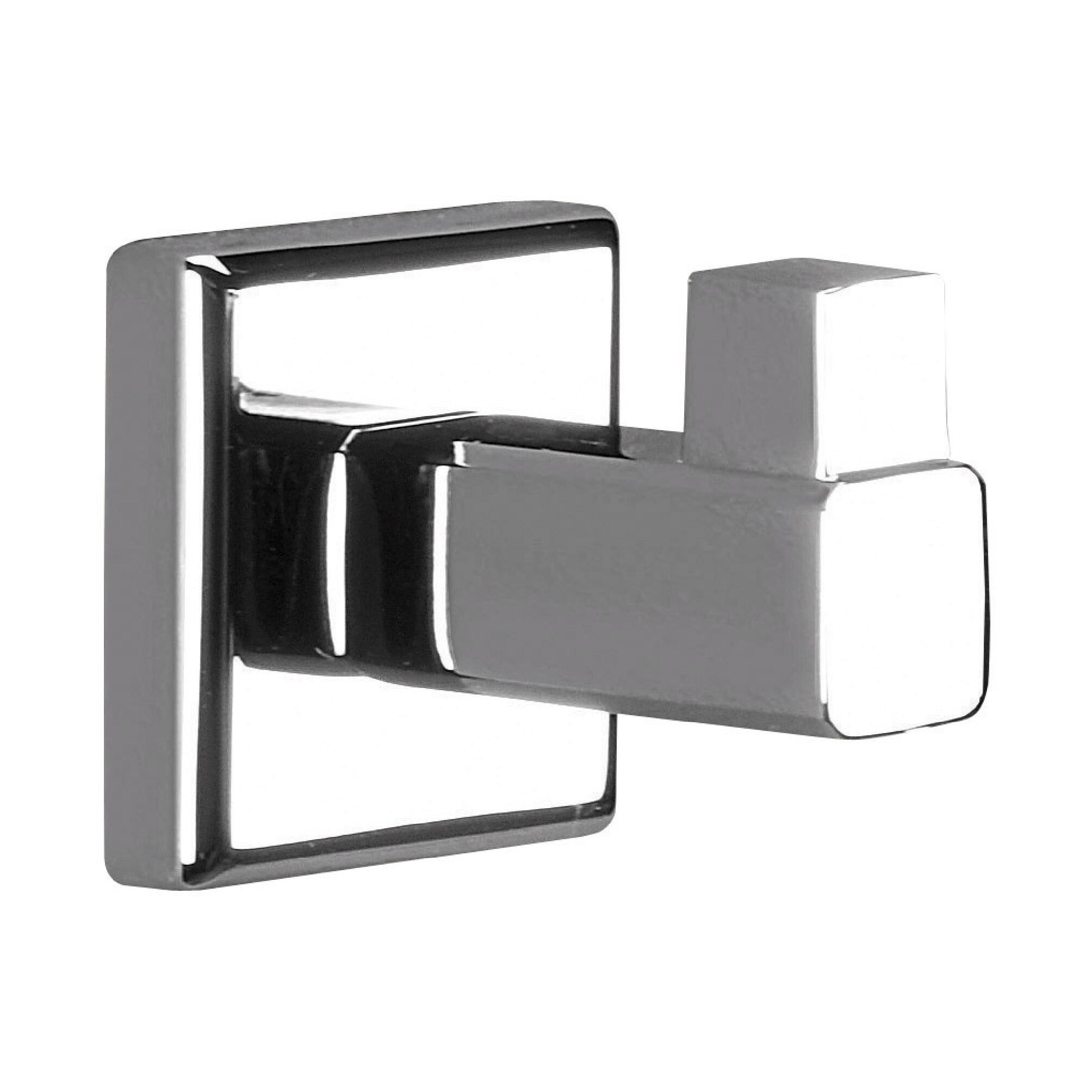 Percha/perchero colorado acero inoxidable gris con 1 gancho