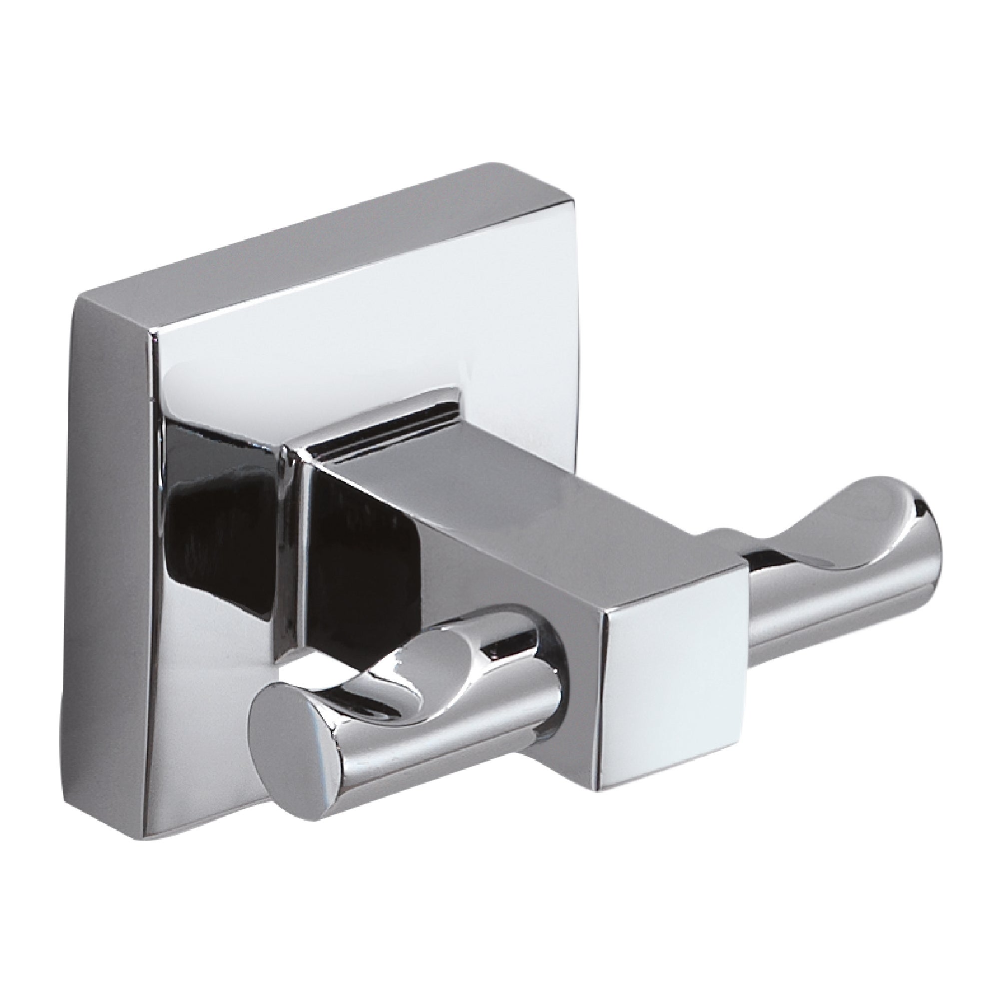 Percha/perchero olimpo acero inoxidable gris con 2 ganchos