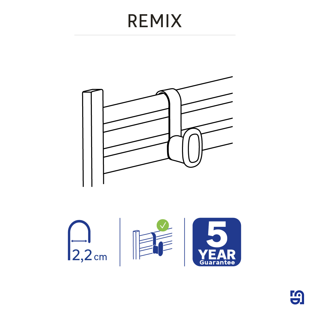 Crochet pour radiateur sèche-serviettes, gris / argent chromé SENSEA - 8