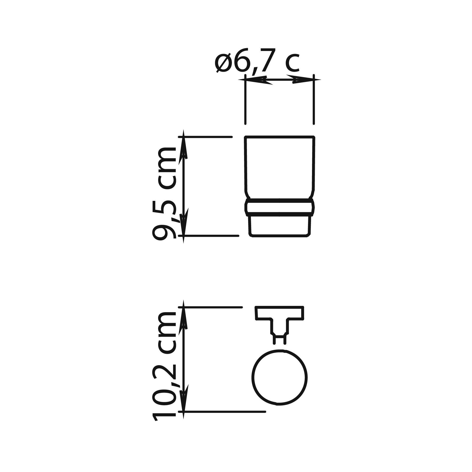 Copo para fixar Vivienne Gedy cromado - 5