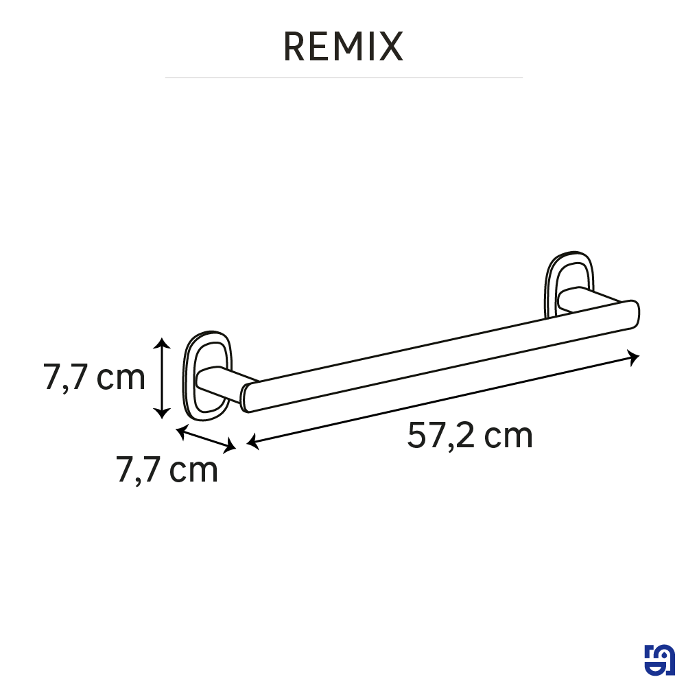 Toallero  Remix  57.2x7.7 cm - 2