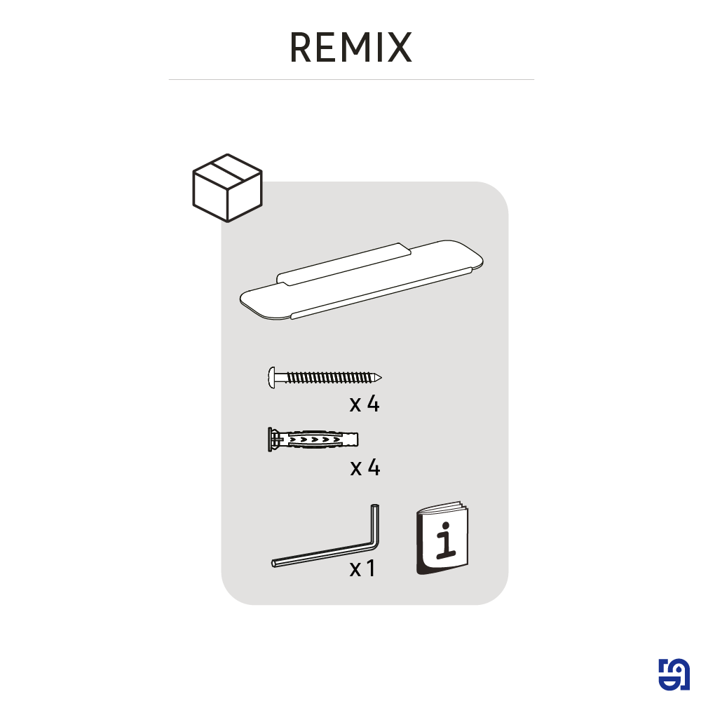 Mensola per bagno in vetro Remix L 50 x P 14.1 x H 2 cm - 7