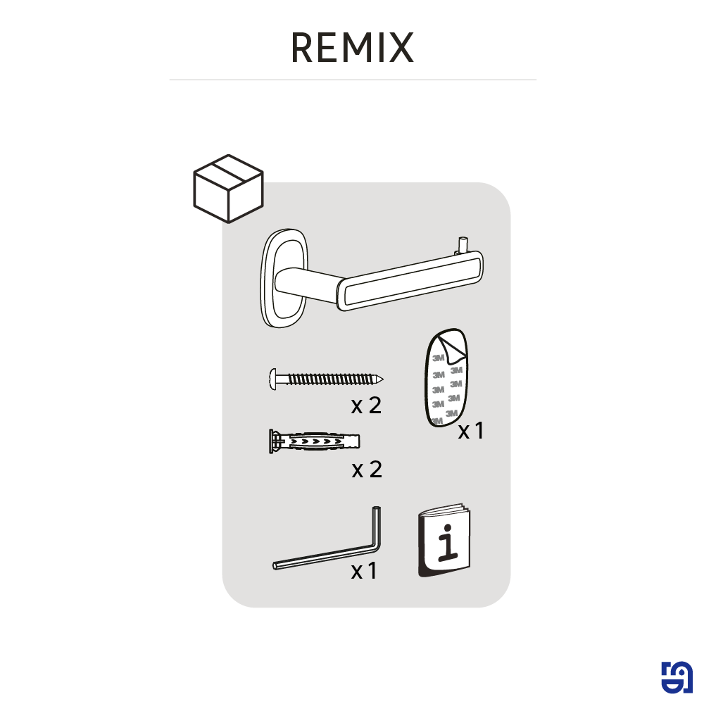 Porta-rolo de fixar preto Remix Dual - 6